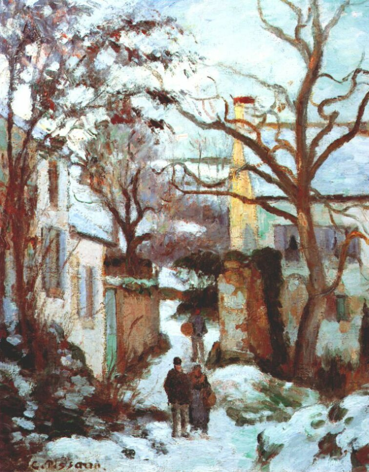 Camille Pissarro. House under snow