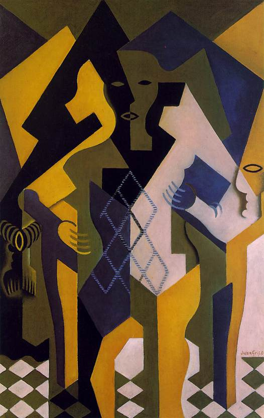 Juan Gris. Harlequin at a table