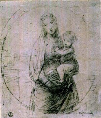 Raphael Sanzio. Sketch for "Madonna Granduca"
