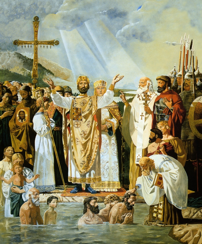 Viktor Vasnetsov. The Baptism Of Rus. The preparatory composition of the painting of the Vladimir Cathedral in Kiev