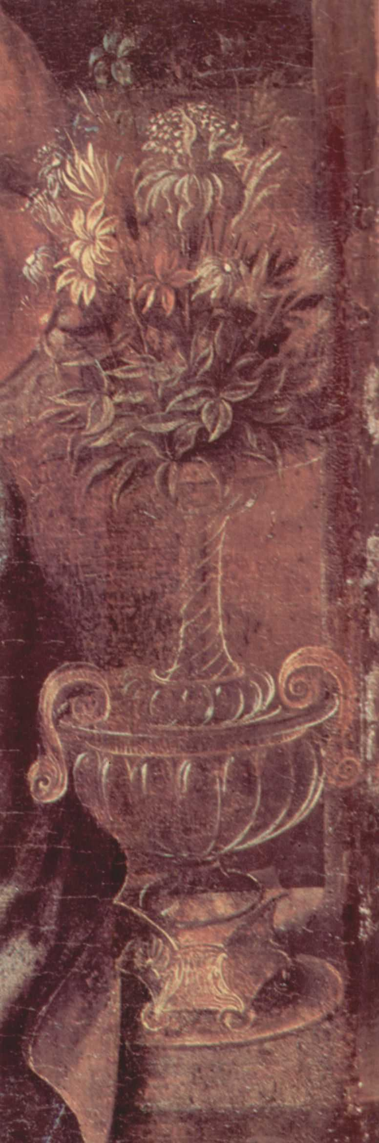 Leonardo da Vinci. The Madonna of the carnation (detail)