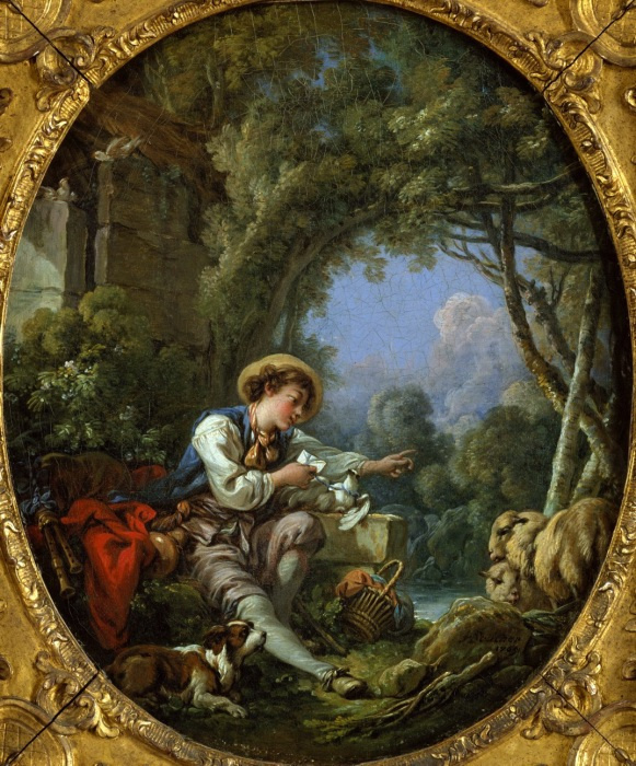 Francois Boucher. The departure of the messenger