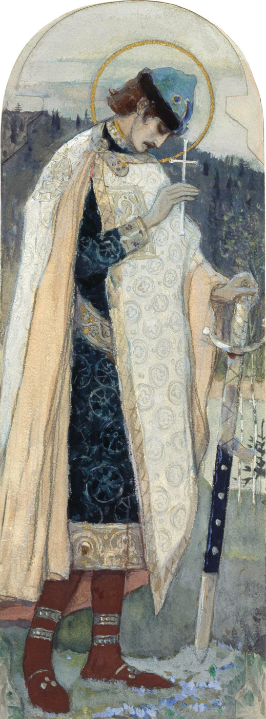 Mikhail Vasilyevich Nesterov. Holy Prince Boris. The sketch for the painting of the Vladimir Cathedral in Kiev