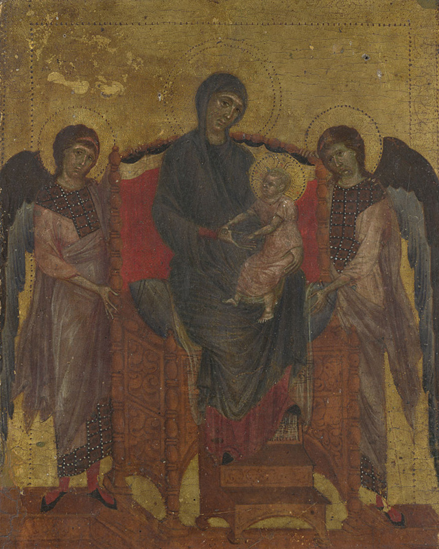 Cimabue (Chenny di Pepo). Богоматерь с младенцем и двумя ангелами