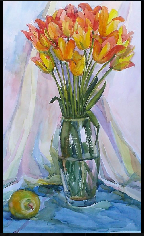 Lilia Georgievna Evsyukova. Yellow tulips