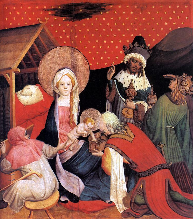 Master Franke. Altar of St. Thomas from the Church of St. John in Hamburg. Adoration of the Magi