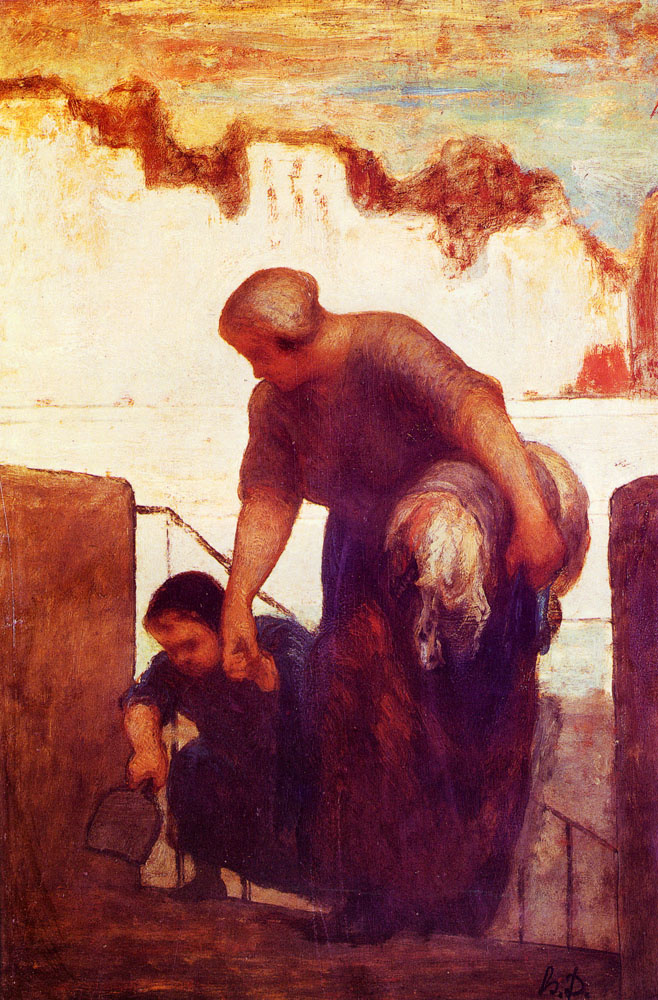 Honore Daumier. Laundress