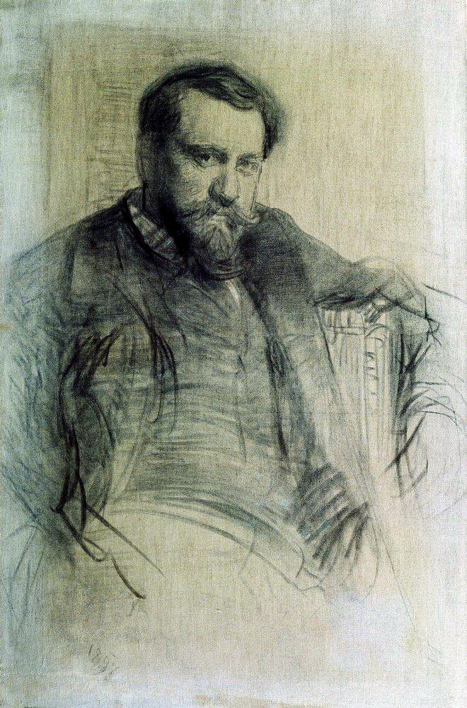 Ilya Efimovich Repin. Portrait of the artist V. A. Serov