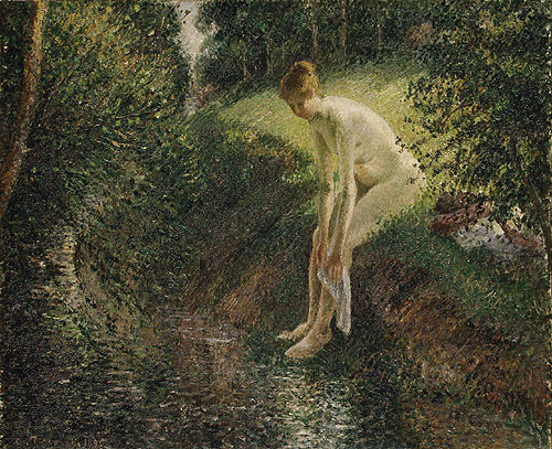 Camille Pissarro. Bather in the woods