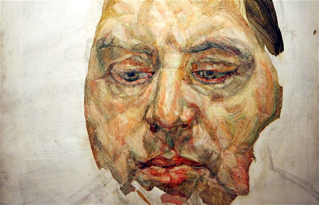 Lucien Freud. Retrato del artista Francis Bacon.