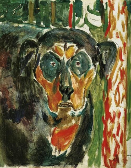 Edward Munch. The dog's head