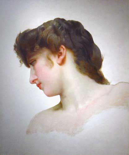 William-Adolphe Bouguereau. Etude. Portrait of a woman