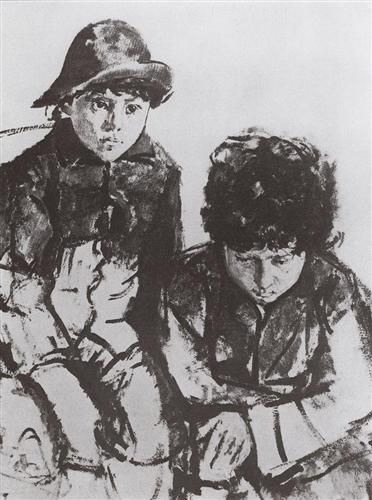 Valentin Aleksandrovich Serov. Children Serov. Yura and Sasha