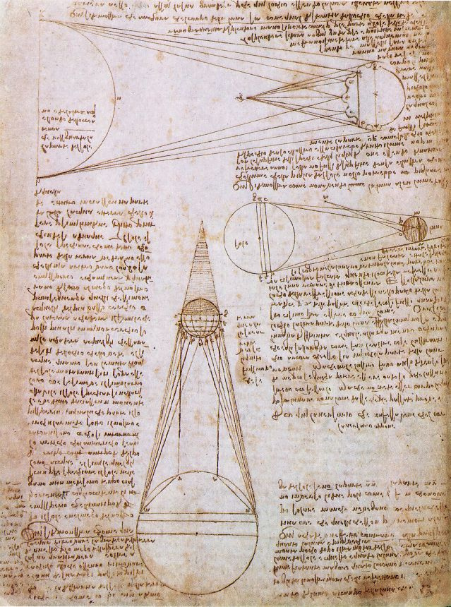 Leonardo da Vinci. Page from "the Leicester Codex"