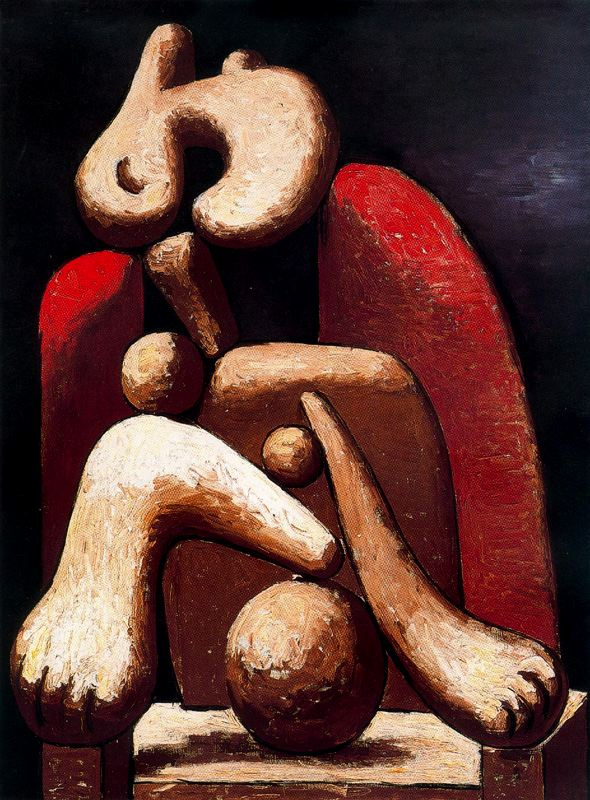 Pablo Picasso. A woman in a red armchair