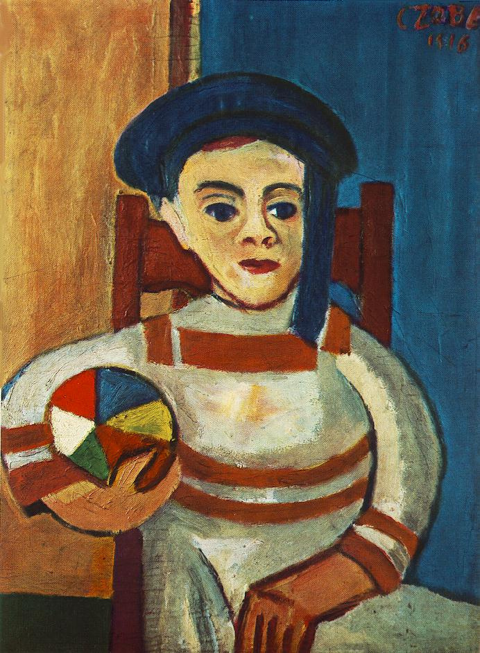 Bela Sobel. The boy with the ball