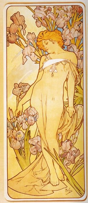 Alfonse Mucha. Iris. From the series "Flowers"