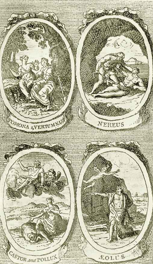 William Hogarth. Pomona and Vertumnus, Nereus, castor and Pollux, EOL