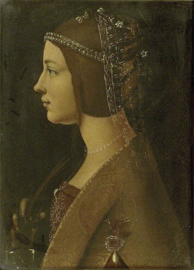 Giovanni Ambrogio de Predis. Portrait of an unknown woman. Possibly Beatrice d'este