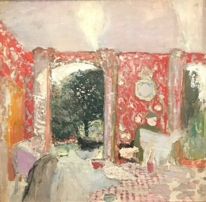 Jean Edouard Vuillard. Red dining room