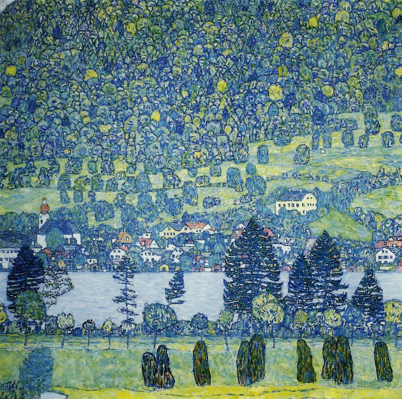 Forest slope In Unterach on the Attersee, 1916, 110×110 cm by