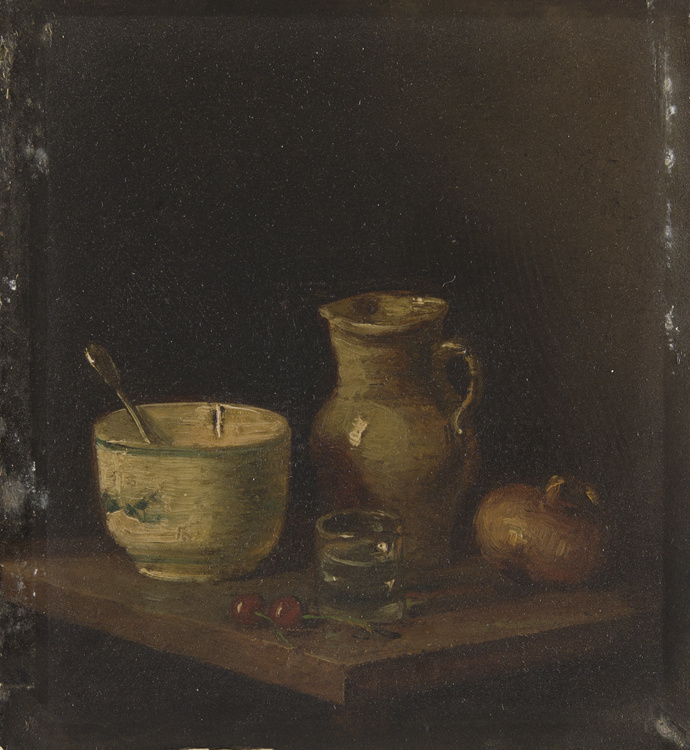 Jean Baptiste Simeon Chardin. Nature morte à la cruche d'argile, de la coupe et des légumes