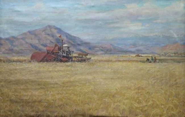 Vasily Fadeevich Demin. On the collective farm fields of Tuva