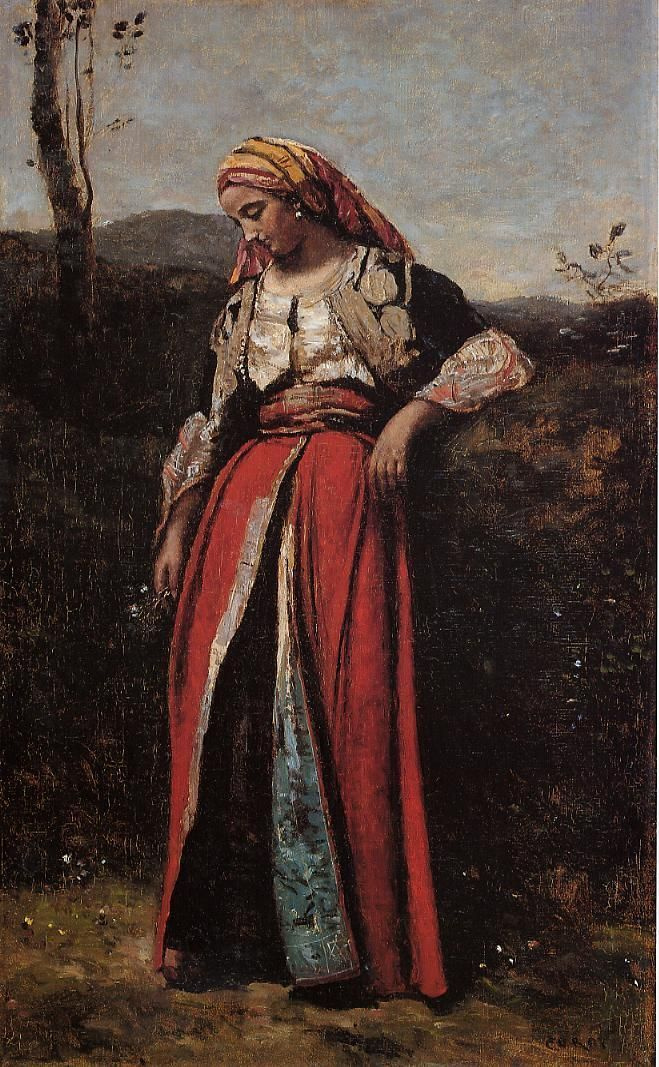 Camille Corot. Pensive woman of the east