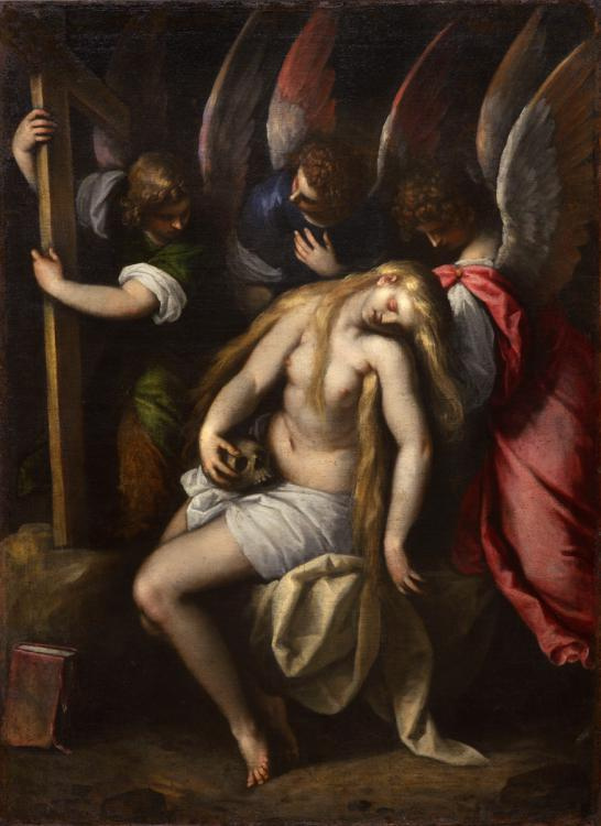 Jacopo Palma Junior. St. Mary Magdalene supported by angels