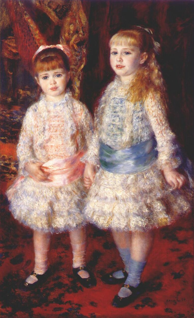 Pink and blue (Alice and Elizabeth Cohen d'anver), 1881, 74×119 cm
