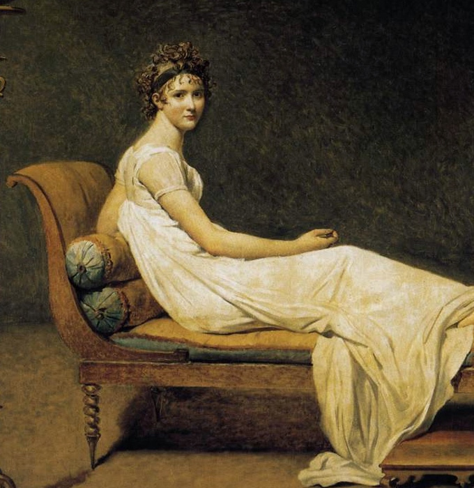 Jacques-Louis David. Portrait of Madame Récamier. Fragment