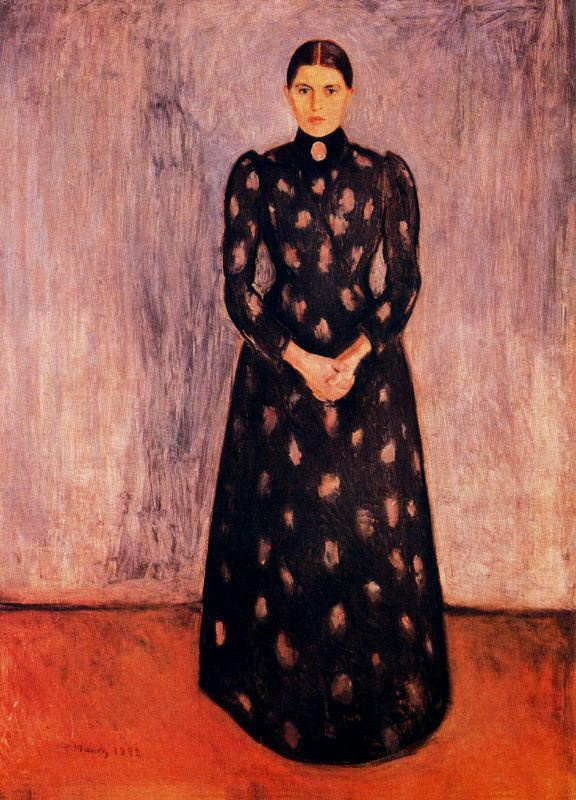 Edward Munch. Portrait of Inger Munch, the artist's sister