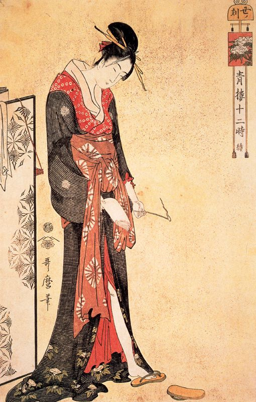 Kitagawa Utamaro. The hour of the snake