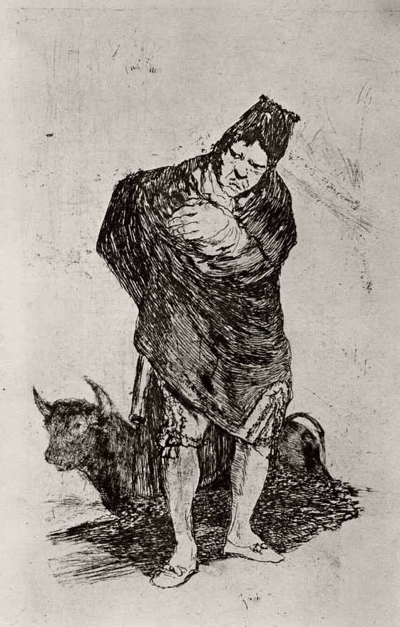 Francisco Goya. Man, zametalsya cloak