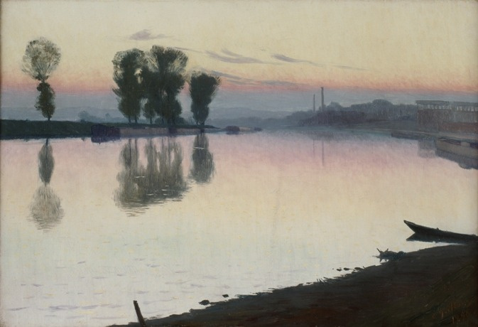 Charles Guillaume. Twilight on the Seine