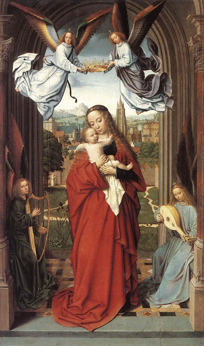 David Gerard. The virgin and child with four angels