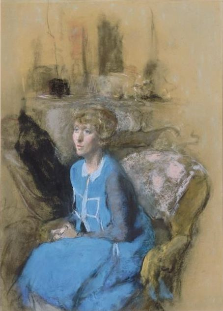 Jean Edouard Vuillard. Woman in blue
