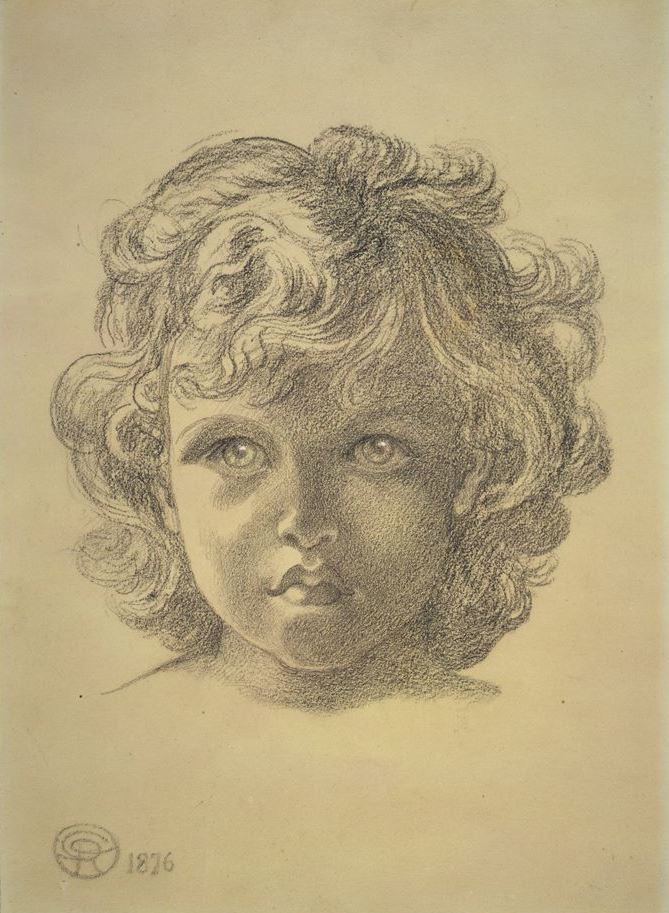 Dante Gabriel Rossetti. Portrait de Уилфреда Robert John Хоутри à l'âge de 18 mois (Esquisse pour «Bienheureux Дамозеля»)
