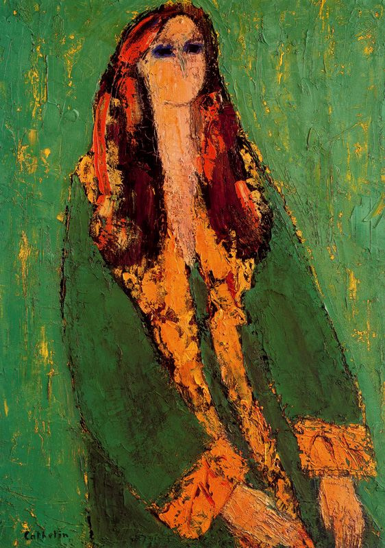 Kateryn Bernard. Girl in green