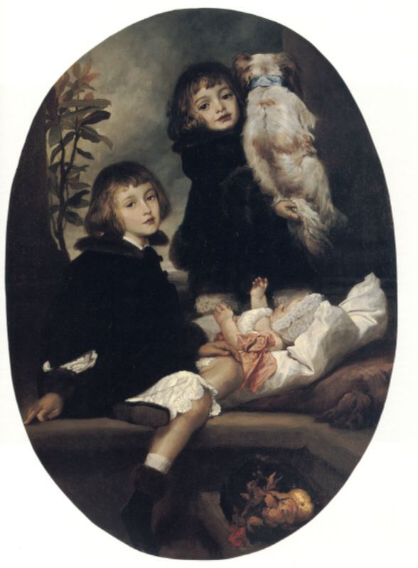 Frederic Leighton. Portrait of Ida, Adrian and Frederick Marreyat