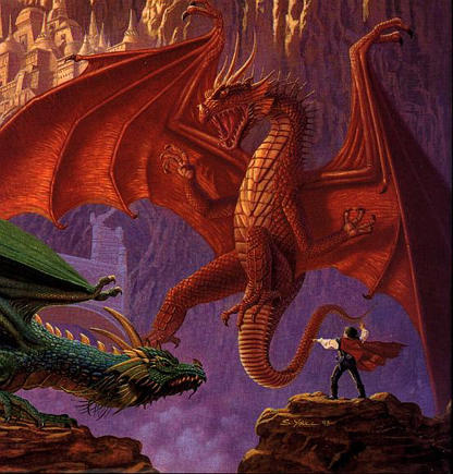 Red and green dragons by Boris Vallejo (Valeggio): History