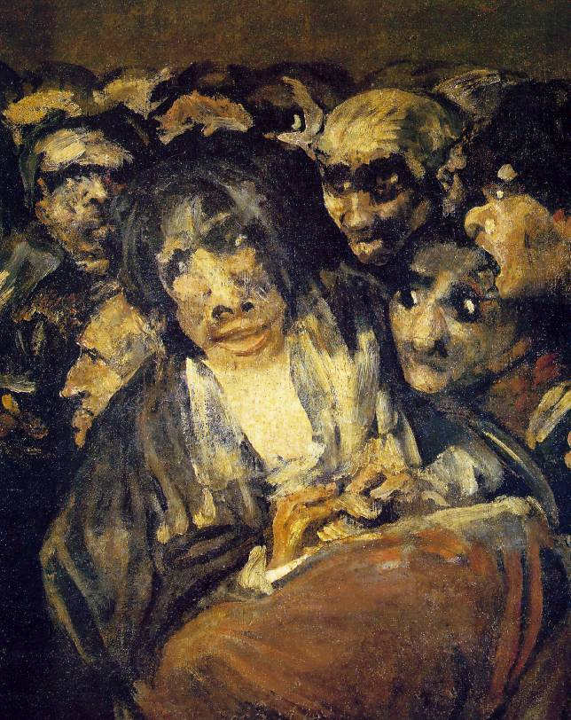 Francisco Goya. The great goat or witches Sabbath (detail)