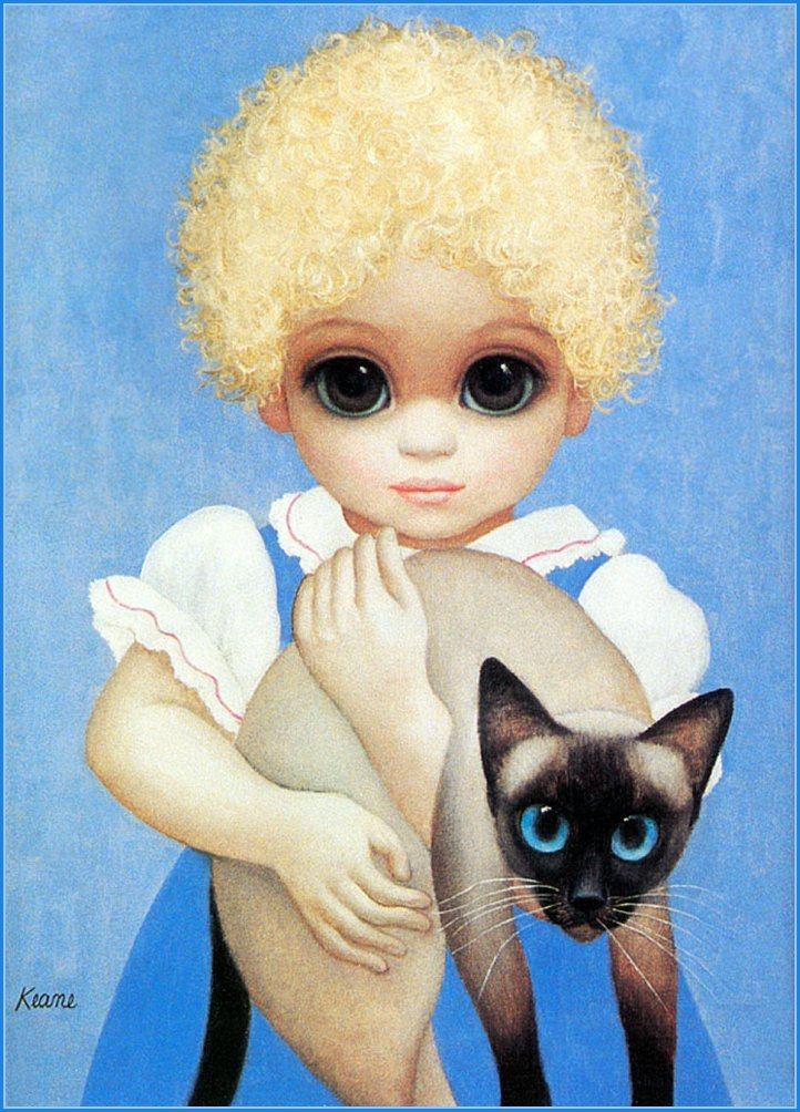 Margaret Kin. Child with a cat