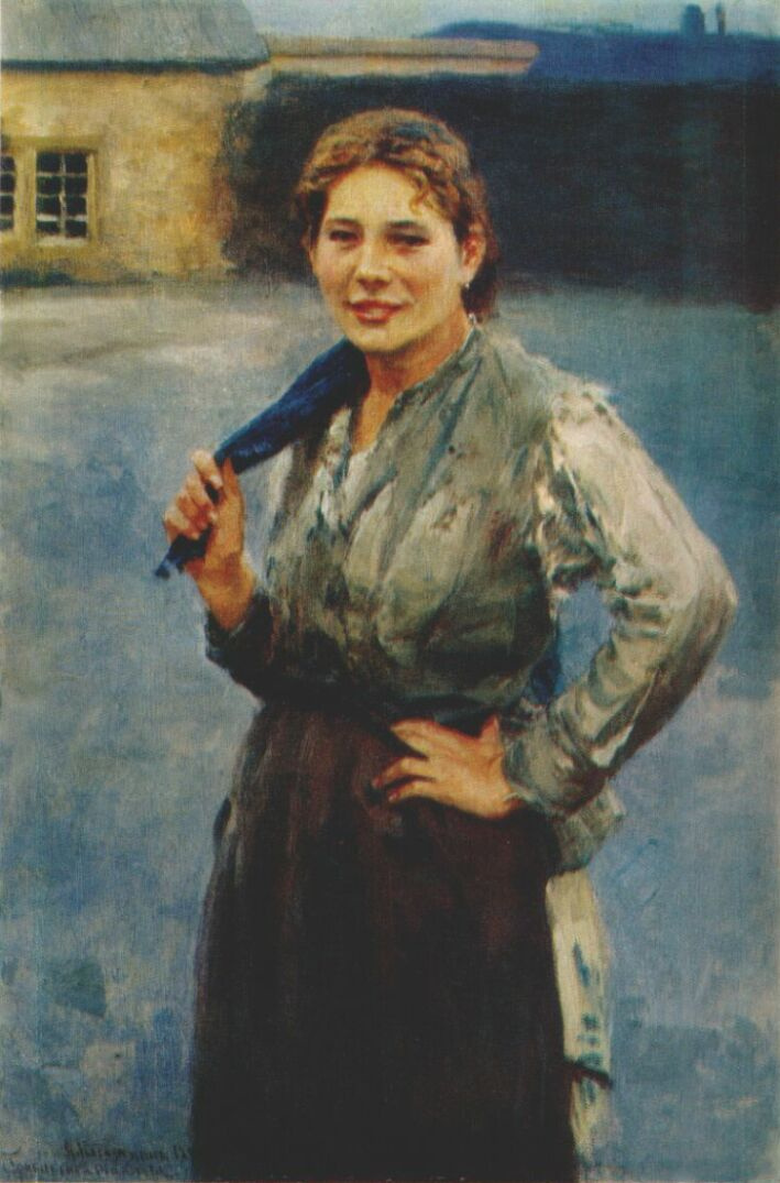 Nikolay Alekseevich Kasatkin. A woman miner
