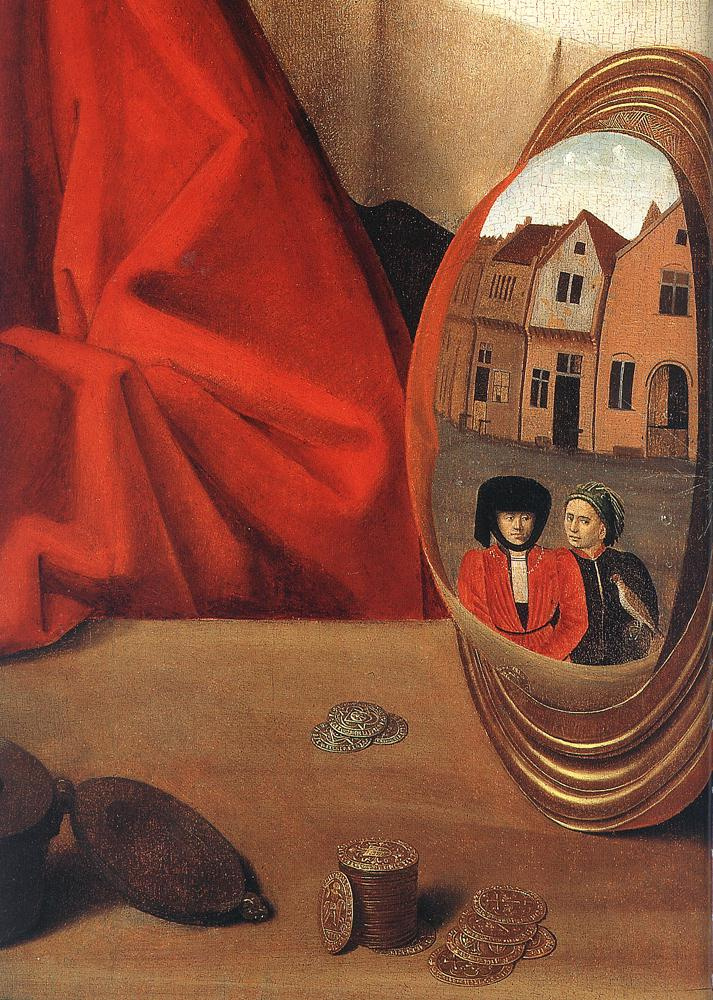 Petrus Christus. Goldsmith in his shop (St. Eligi). Fragment