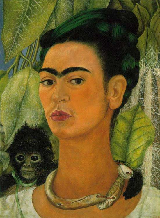 Frida Kahlo. Self-portrait with monkey