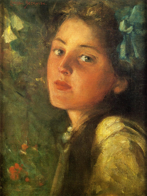 James Carroll Beckwith. Charming girl