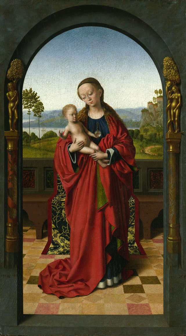 Petrus Christus. Madonna and child under an arch