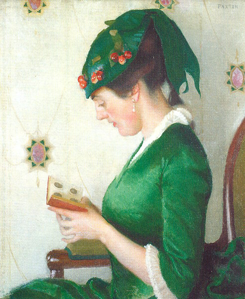 William McGregor Paxton. Girl in green dress
