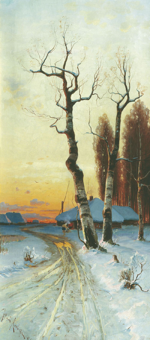 Юлий Юльевич Клевер. Закат солнца зимой